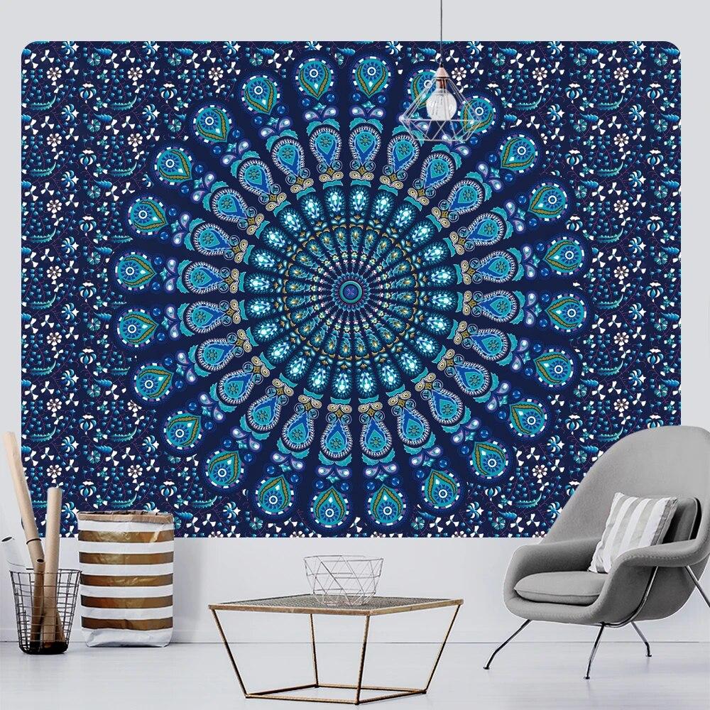 Indian Tapestry Home Decor Fantasy Mandala Tapestry Hippie Bohemian Decor Yoga Sheet Quilt Cover Yoga Mat