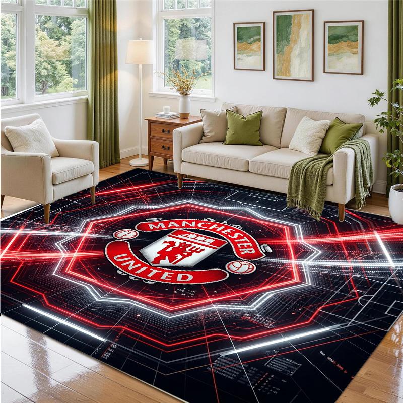 Manchester United Design Kristall Samt Teppich Weiche Dekorative Matte für Schlafzimmer Eingang