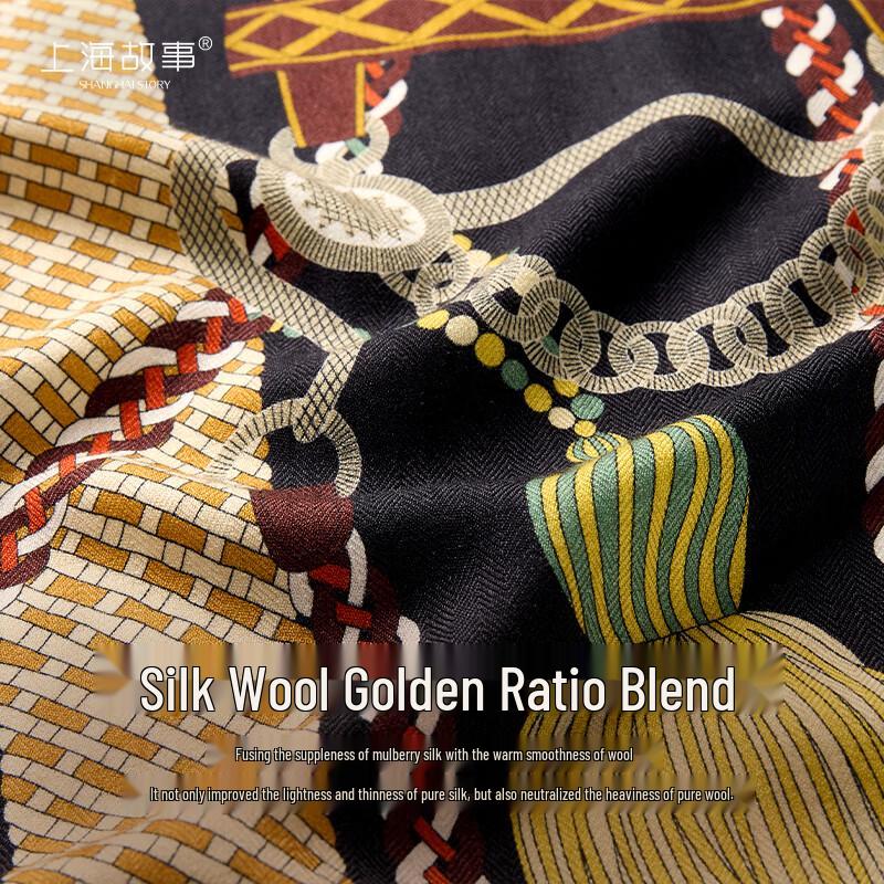 Shanghai Story Wool Silk Scarf Shawl Gift Set
