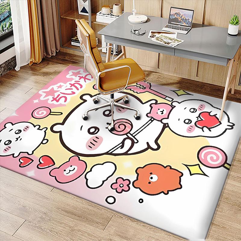 Chiikawa1 Printed Absorbent Washable Carpet, Non-Slip Bathroom Mats, Kitchen Rugs, Yoga Mat,Living Room Entrance, Camping Picnic Rugs