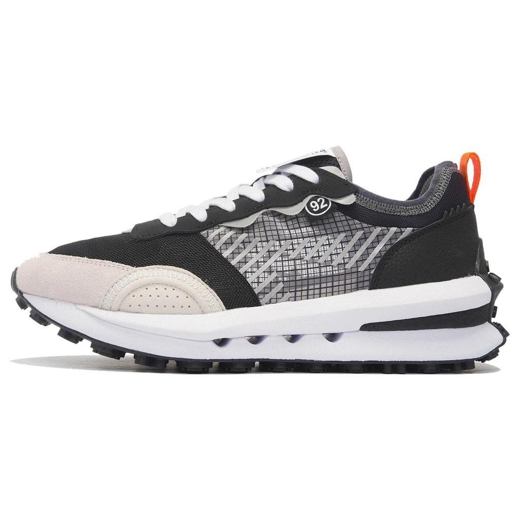 New LINING Square Circle V2 Casual Shoes Men Low Top Black/White Sand Gray/Surface Gray AGCS025-2