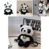 Cute Panda Plush Shoulder Bag With Zipper Pouch For Daily Use
