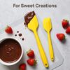 2pcs Long Handle Silicone Spatula Set High Heat-Resistant Baking Spatula Set  Cooking Class