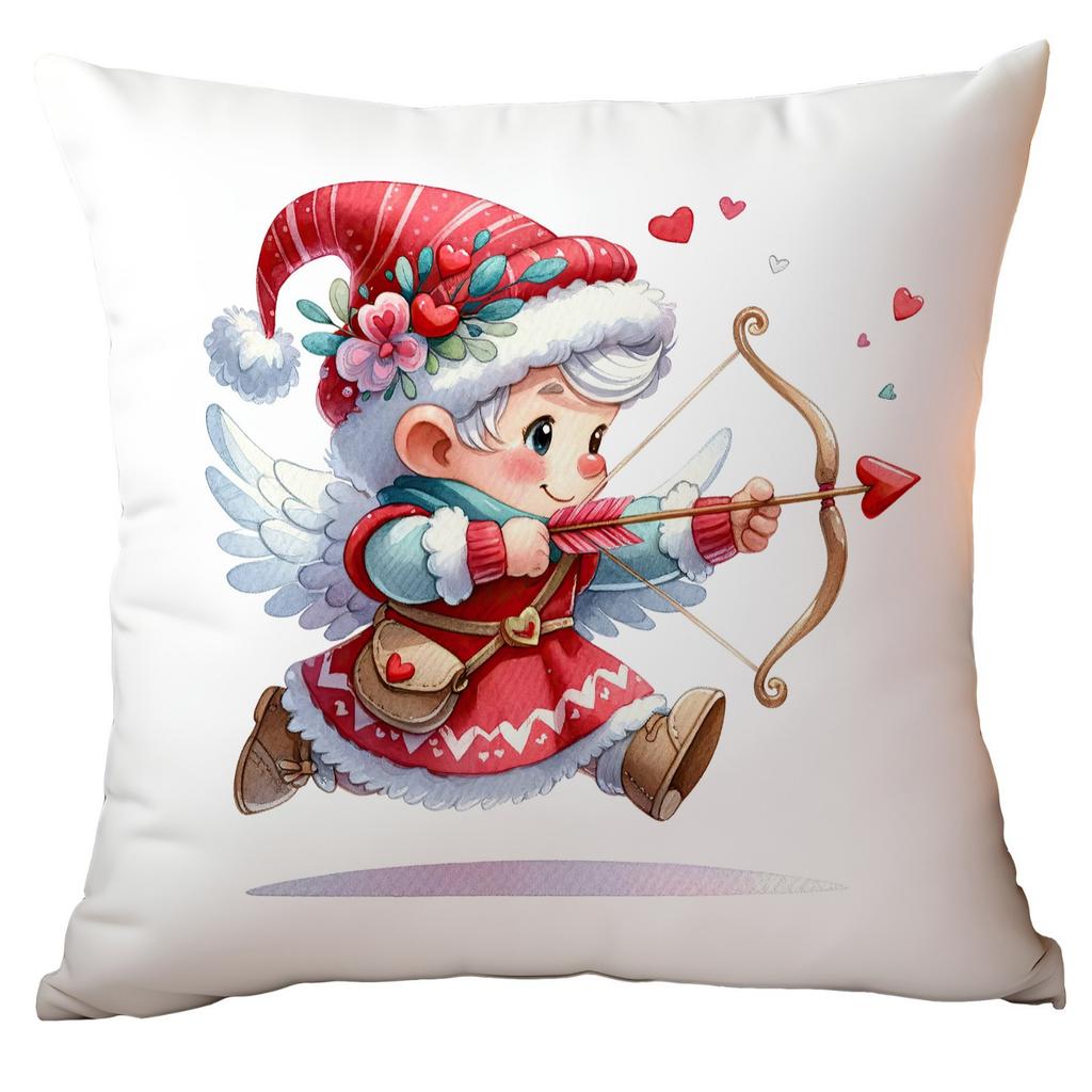 New Valentine's Day Pillow Cute Elf Red Love Living Room Sofa Pillow Cover