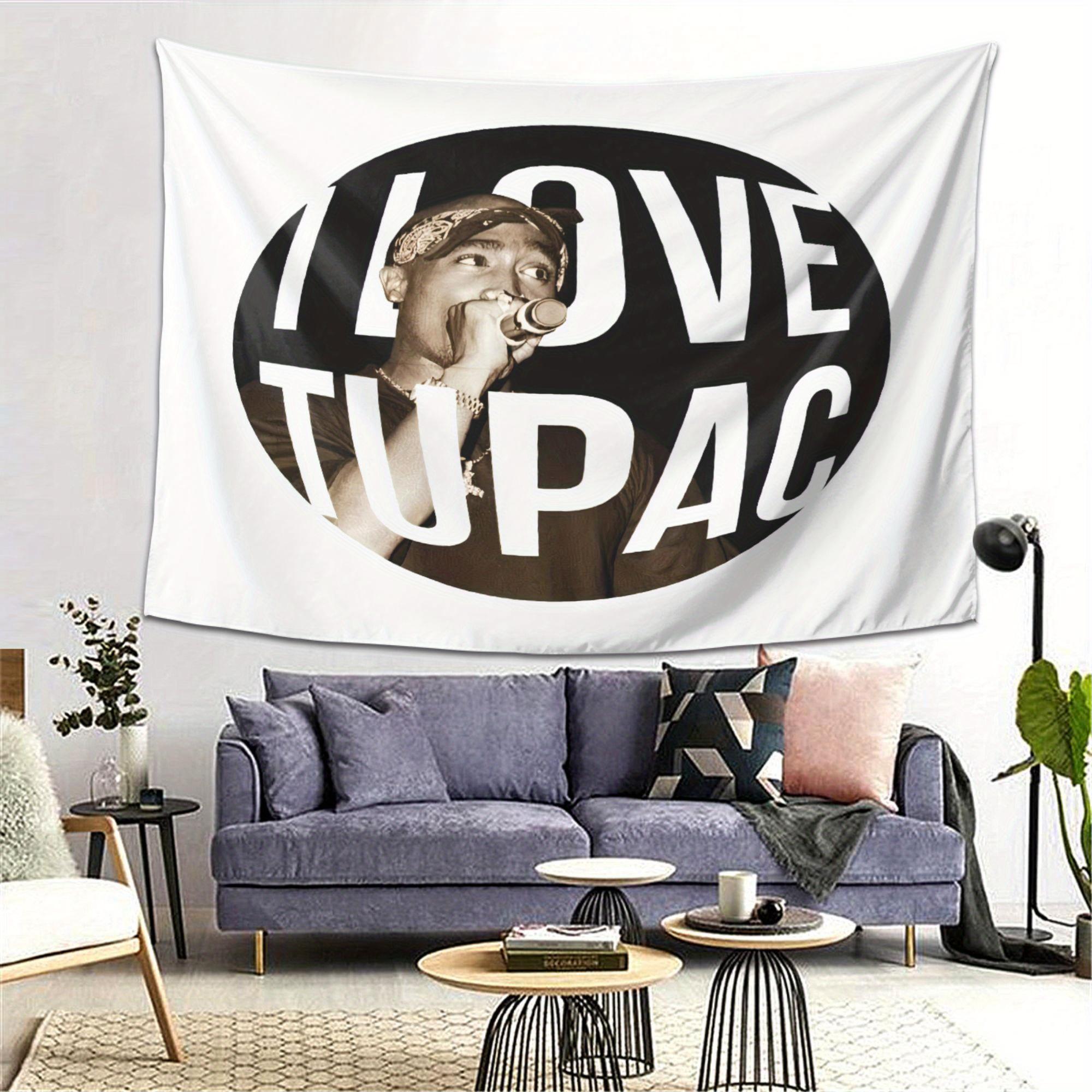 1pc Tribute to Tupac Fitness Flag Tapestry Durable WrinkleResistant Soft Polyester Carbon Fiber Design Stylish Pattern 74x94cm(29x37in)
