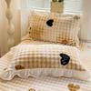 Bubble Milk Velvet Pillowcase Pair Set Lace Pillow Cover Thickened Warm Pillow Core Cover Pillow Skin with Velvet