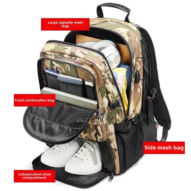Men's Waterproof Large-Capacity Travel & Sports Backpack for Outdoor & School