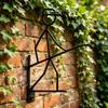 Stick Man Hanging Pendant Weather-Resistant Metal Plant Hanger Creative Shape Wall Hook for Indoor Outdoor Small Plants