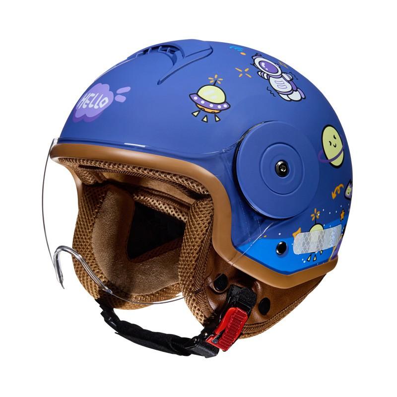 Kids Motorcycle Helmet With 3C Certification ABS Half Children Ages 3-12 Use Multiple Cartoon Designs
