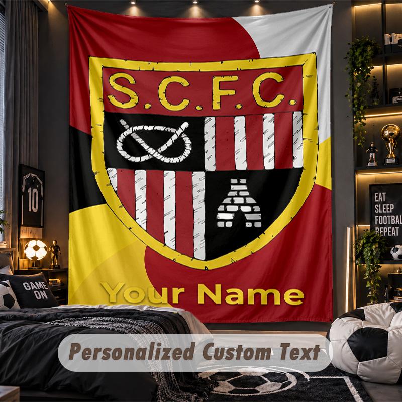 TapestryStoke City FC Custom Name Text Personalized Wall Hanging Tapestry Home Wall Decor