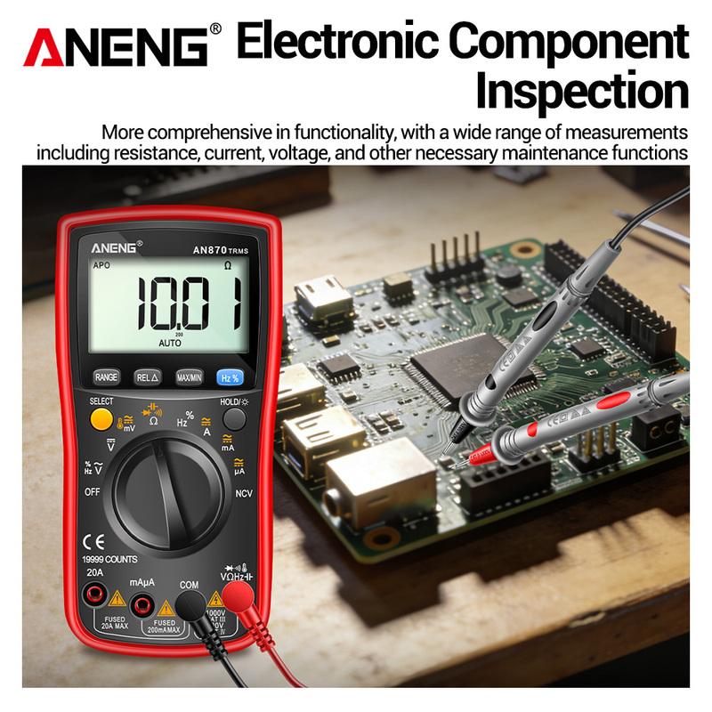 ANENG AN870 Multimeter 19999 Counting LCD Backlight Display On/Off Beep Automatic Shutdown Anti fall Electrical Multi meter