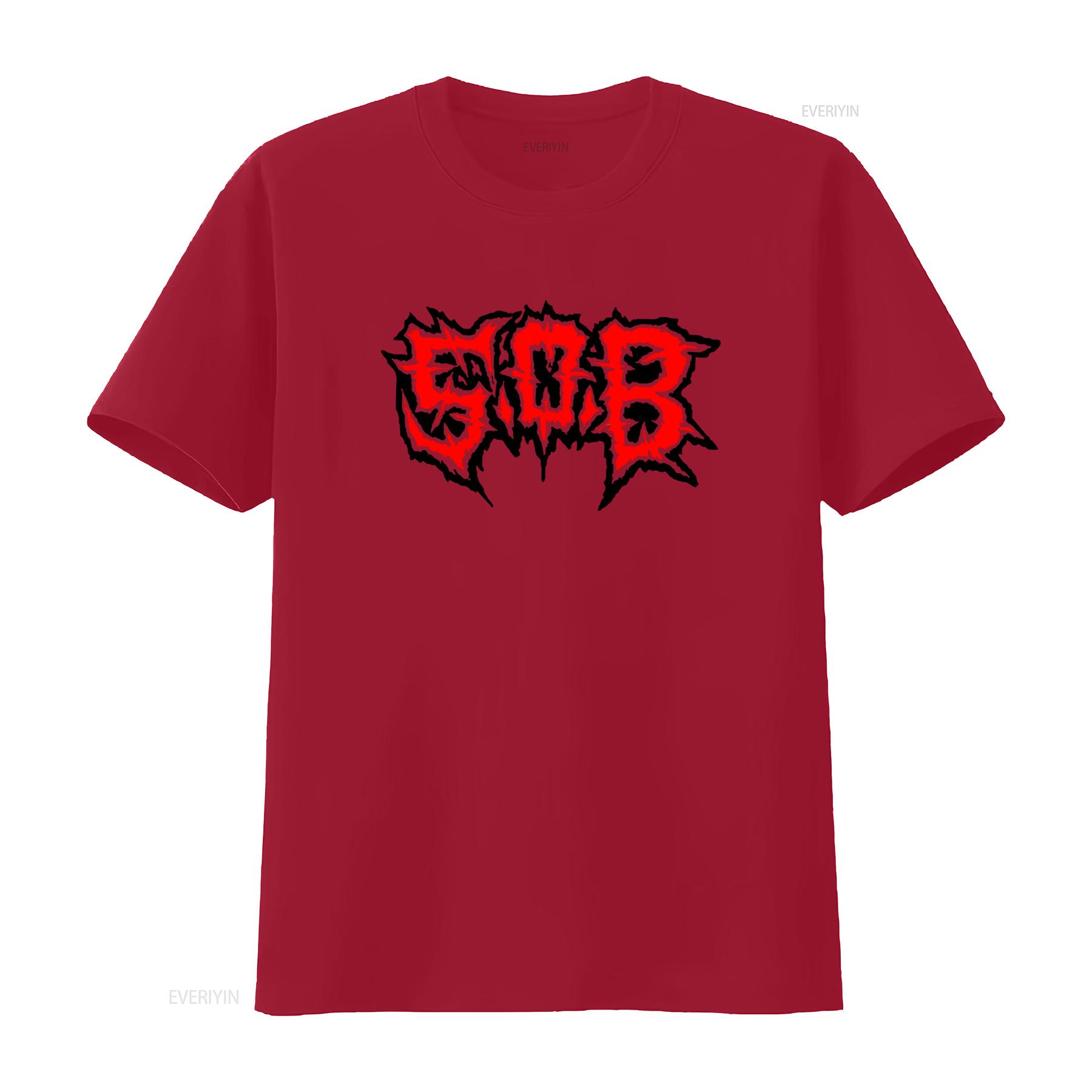 S O B T Shirt Heavy Cotton Japanese Old School Grindcore Print 9 Colorways vintage Washed homme fashion graphic Breathable S