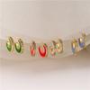 HECHENG, Color Enamel Women Earrings 2023 Trend Multicolor Small Circle Ear Rings Simple and Fresh Hoops Zircon Gifts