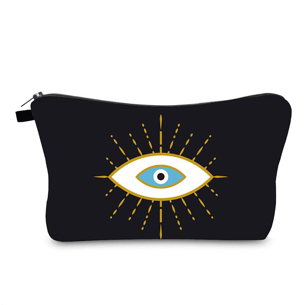 Evil Eyes Print Pattern Portable Women Travel Storage Bag Toiletry Organize Cosmetic Bag Waterproof Female MakeUp Bag
