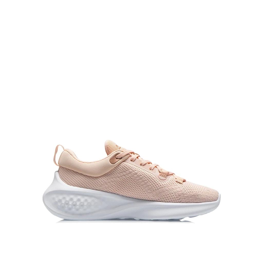 Li-Ning Eazgo One-Piece Woven Comfortable Low-Top Sports Casual Shoes Women Sneakers Peach Orange ARER014-1