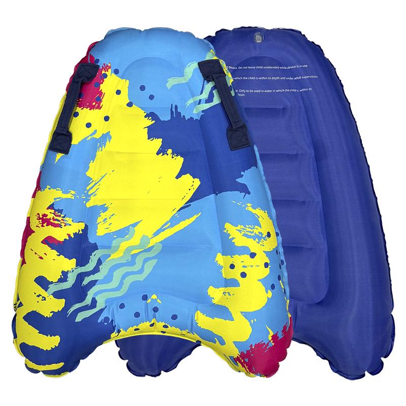 Eco-Friendly Children's Inflatable Surfboard: Thickened PVC Floating Board with Handle for Summer Water Play.