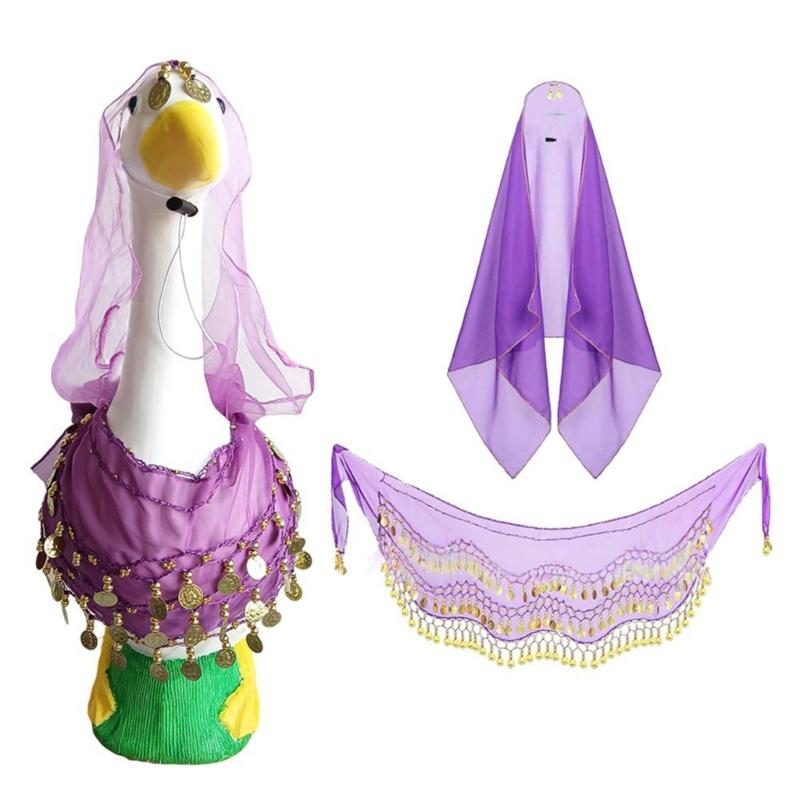 Belly Dance Outfit Set Belly Dance Hip Scarf,Coins Head Scarf Gypsy Costume Accessories for Womens Belly Dance Costume