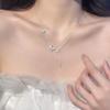 S925 Sterling Silver Butterfly Tassel Necklace, Women's Elegant Clavicle Chain, Unique High-End Fashion Design