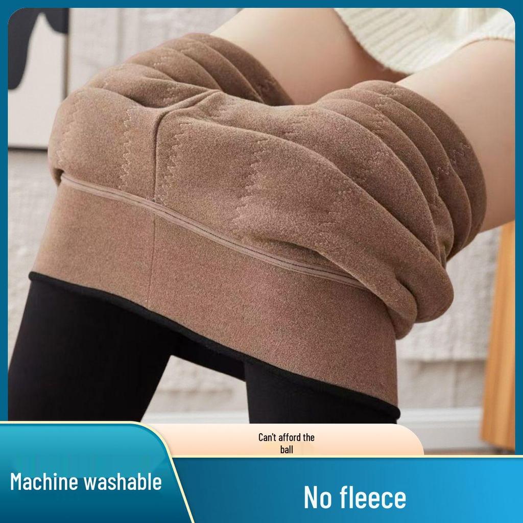 Women's Fleece-lined Semi-transparent Tights: Black, Skin-tone, Winter Stirrup, All-in-one Leggings