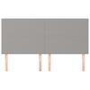 Vidaxl Bed Headboards, 4 Pcs, Light Gray, 90X5X78/88 Cm, Fabric