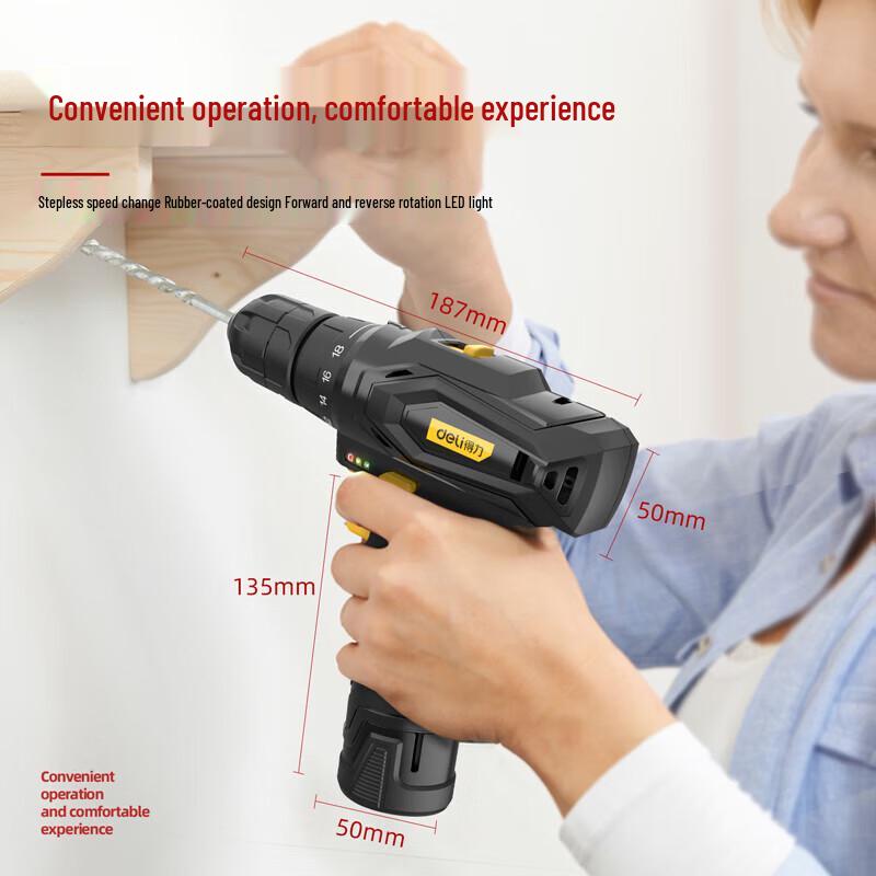 Deli 20V Brushless Cordless Drill CN Plug (adapter Included)
