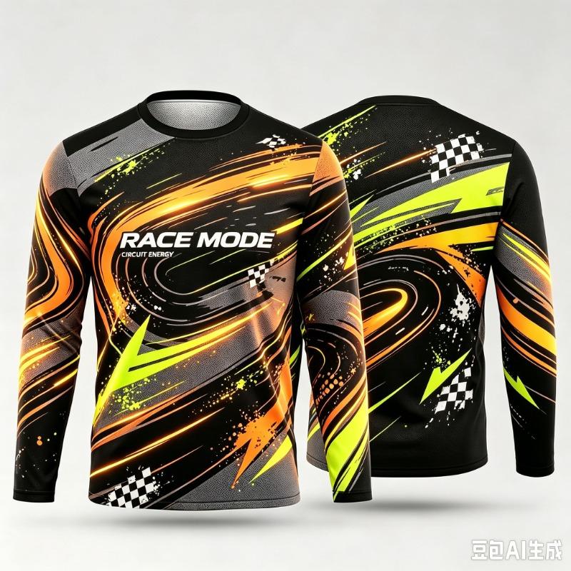 Race Mode Circuit Racing Track Graphic Long Sleeve T Shirt Family Matching Outfits  Motor Racing Sports Jersey Top