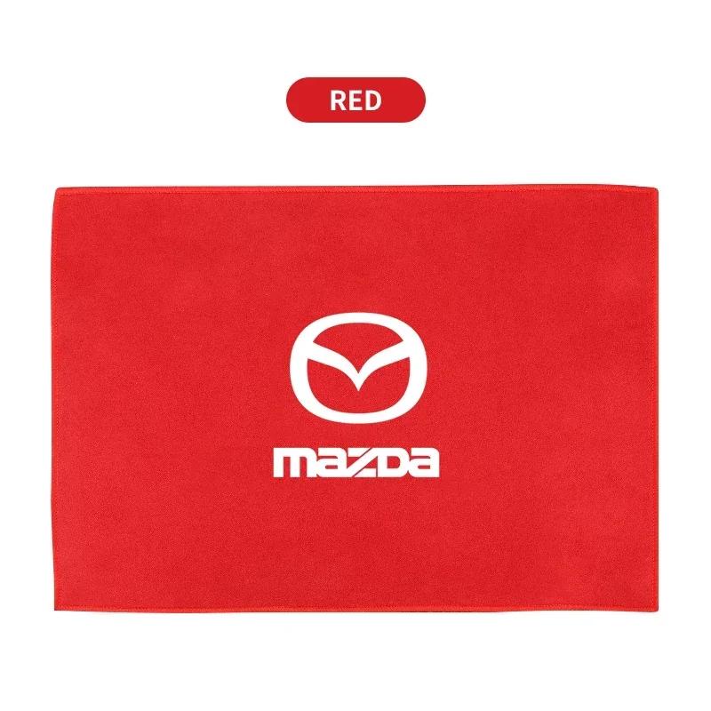 

Для логотипа автомобиля Mazda Замша Чистая Кожаная Ткань Мотоциклетное Моющее Полотенце Для Mazda 3 6 BL BM GJ CX3 CX-5 CX-8 KE KF CX7 CX9 MX5 Acc