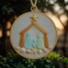 Christmas Tree Hanging Decoration Festival Sea Glass Pendant Religious Gift for Christians and Families