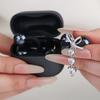 Elegant Butterfly And Heart Ear Clip Jewelry For Freeclip 1 2 Wireless Headphones Quality Alloy Clip On Charm Decoration