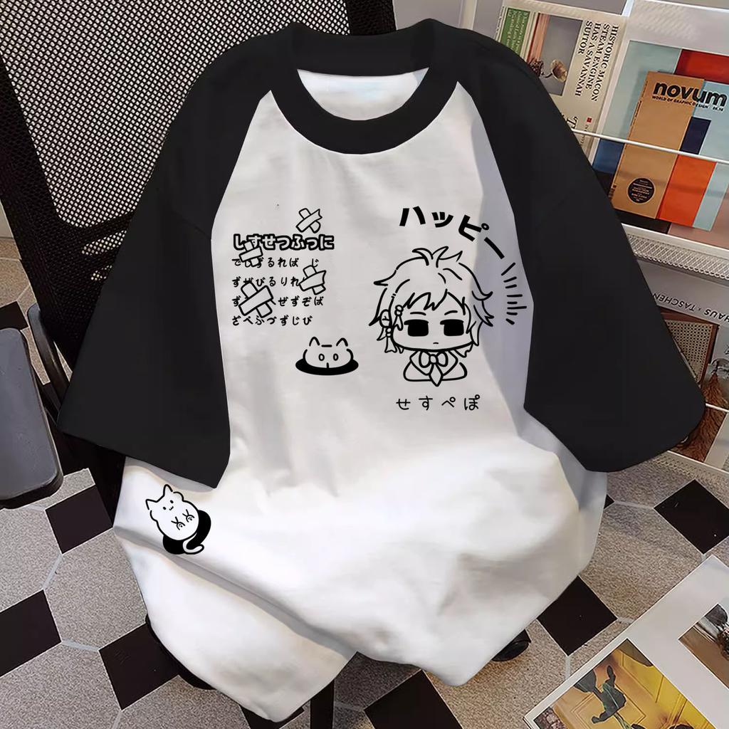 100% Cotton Tee Shirt Summer Cute Cartoon Print T Shirt for Women Clothes Harajuku Oversized T-shirt Y2k Tops Hip Hop Streetwear