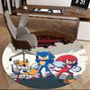 1pc Sonic the Hedgehog Anime Cartoon Design Round Carpet  Office Chair Mat, NonSlip Rug for Home Decor, Living Room, Bedroom, Game Room