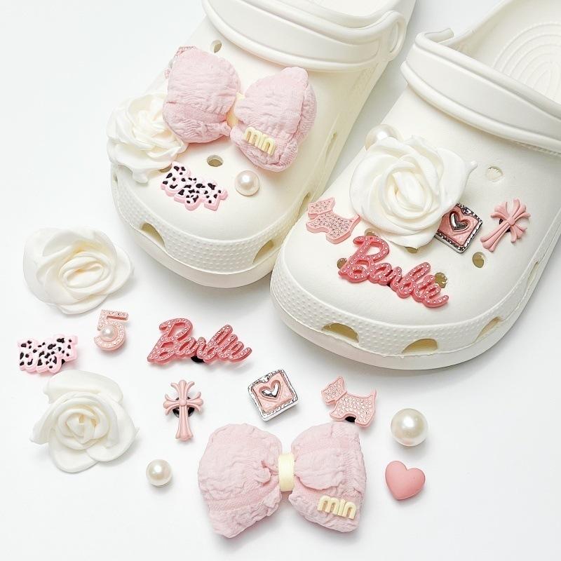 1set New Flower Bow Shoes Decoration DIY Removable Shoe Buckle Personalized Shoe Charms Set Fashion