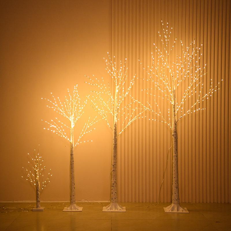 White Birch LED Tree Lights with Remote - Indoor/Outdoor Decorative Lighting