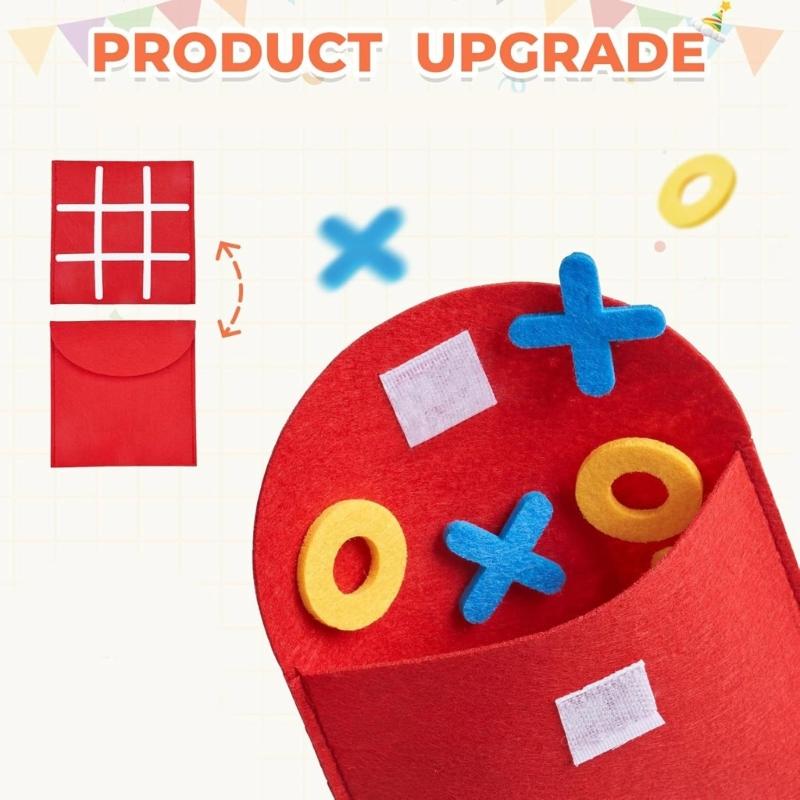 TicTacToe Toy Chessboard Game Toy For Children Cognitive Skill Building Interactive Logical Learning Strategy Toy