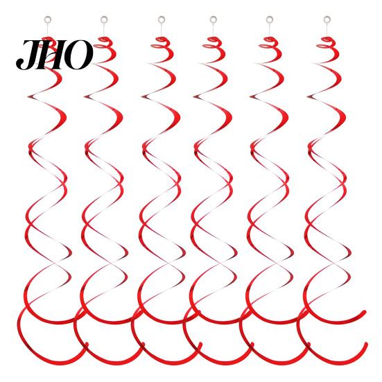 Folie Party Dekorationen 6 Stück Spiral Anhänger Girlanden Hängend Kunststoff Girlande Ungiftig Dekor Doppelschwanz Deckenwirbel Sicher Für Kinder