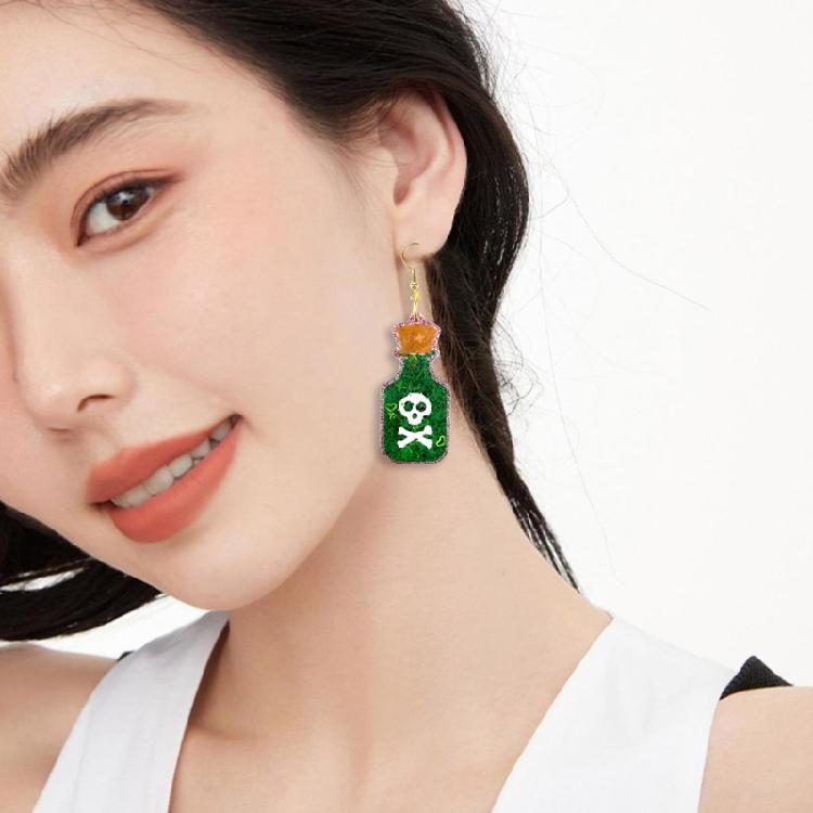 Wine Glass Pendant Resin Mold Skull for Head Earring Pendant Mold Halloween Jewe