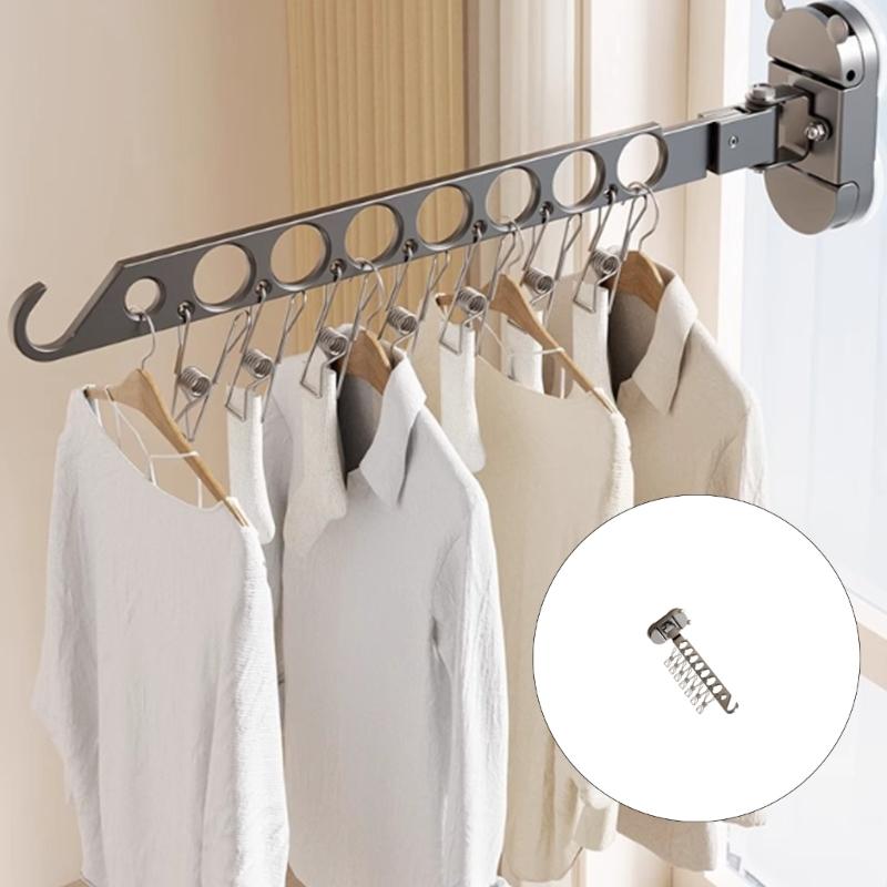 No Damage Wall Adhesive Drying Rack Efficient Designs Flexible Angle Adjustment Multiple Purpose Laundry Organizers