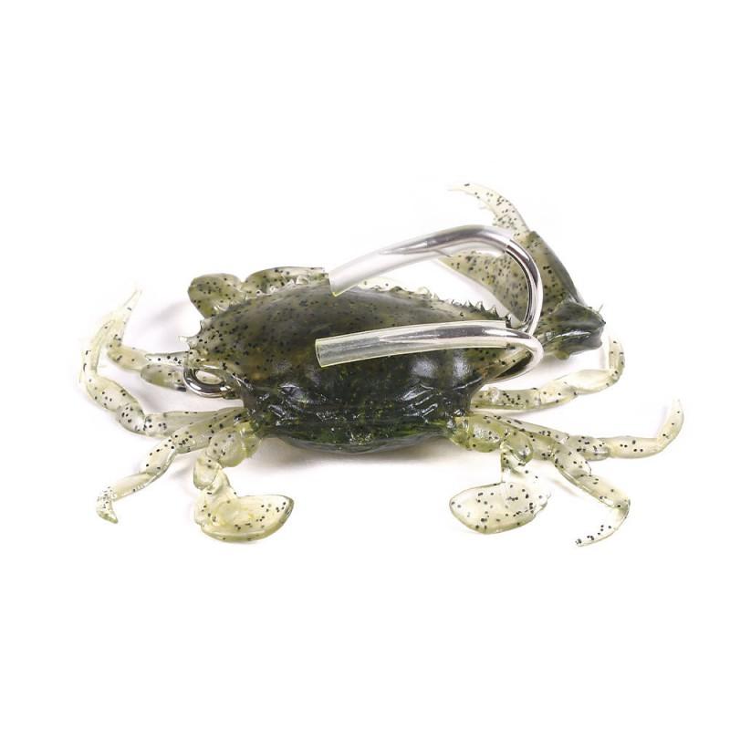 HENGJIA Soft Lure Ice Fishing Sinking Crab-Shape Silicone Bait With Hook Anti-Snag Design Winter Use