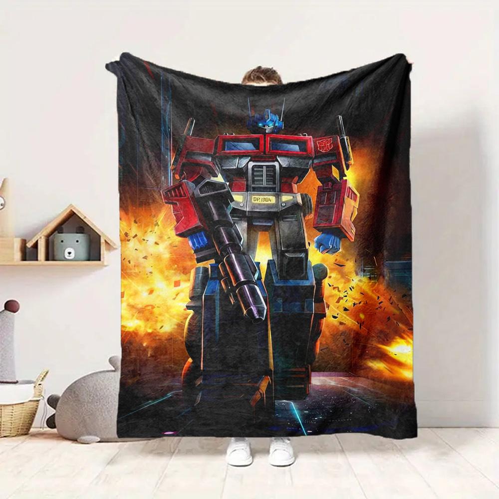 Transformers Flannel Blanket Throw Blanket Soft Warm Sofa Bed Camping Car Home Decor Unique Christmas Gift C9302251