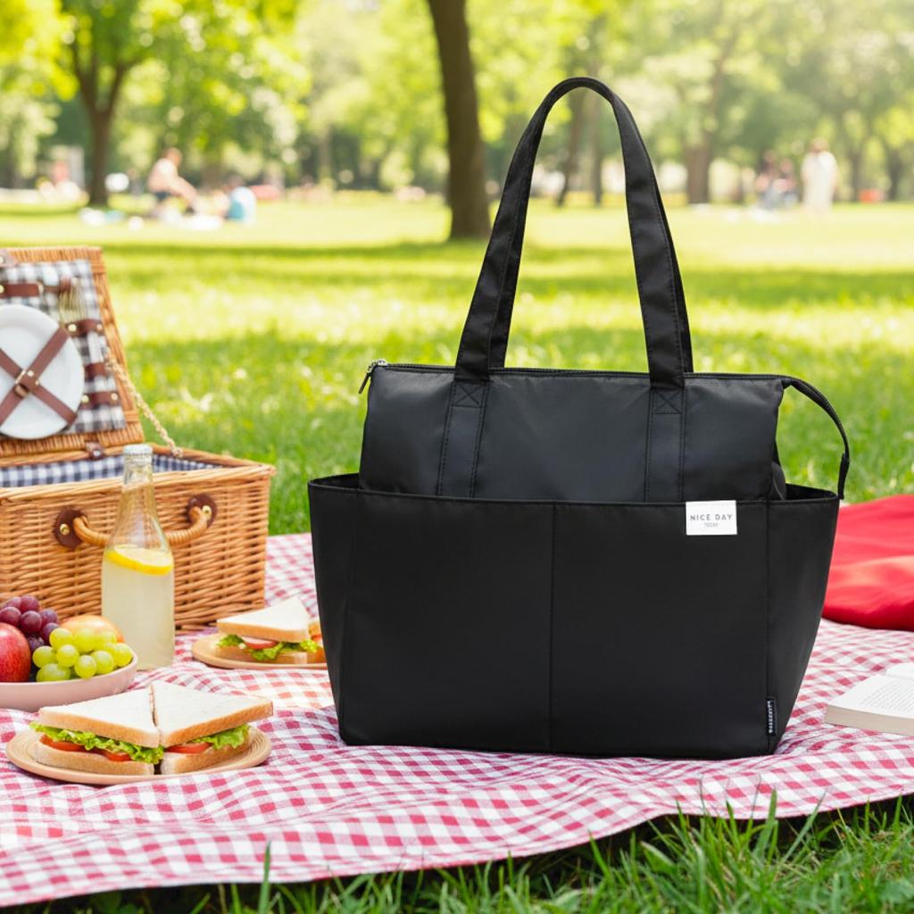 Iwasaki Industriekühlertasche Lastrowear 4 Große A4 BK Tasche, Taschen, Fassungsvermögen, 10L, Schwarz, Kompatibel, LF-599