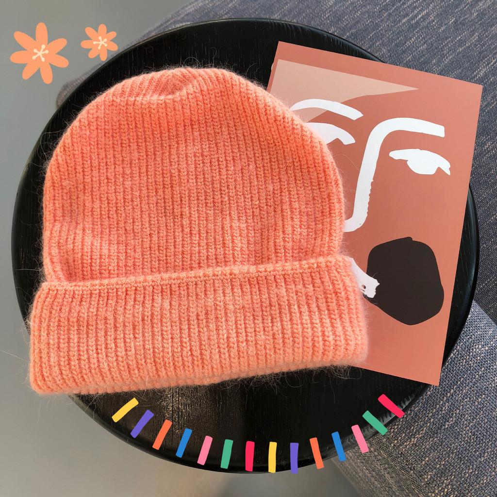 Soft Rabbit Hair Blend Knit Hat For Women Sweet And Versatile For Seasons All