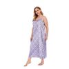 Plaid Print Spling Dress for Women Summer U-Neck Sleeveless Loose Waist Maxi Dress Breathable Lightweight Long Dress Vacation Beach Plus Dress