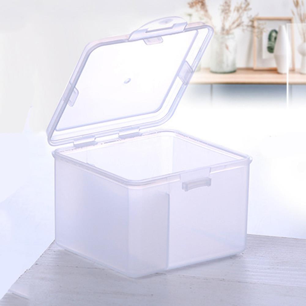 Square Mini Plastic Transparent Storage Box Beads Organizer Case Jewelry Earrings Rings Small Items Tools Sundries Container Box