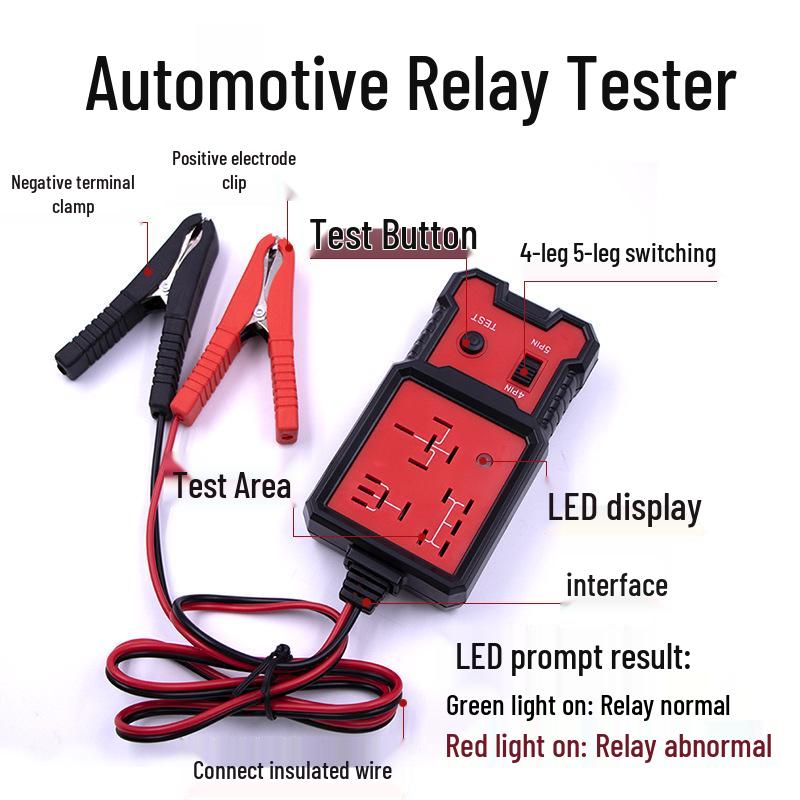12V/24V Car Relay Tester for Four-Pin/Five-Pin Relays