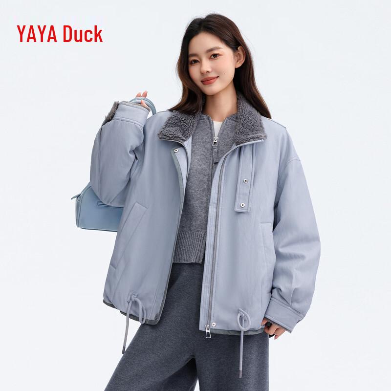 

Женская короткая куртка пуховик YAYA из кораллового флиса со стойкой M