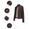 Casual Leather Jacket for Women, Stylish European-American Style, Suitable for Spring and Autumn.