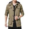 2022 Autumn/Winter Men's Korean Style Mid-Length Cotton Trench Coat