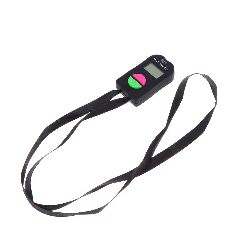 

4 Digits 9999 Electronic Manual Clicker With Lanyard Add Subtract Model For Running Golf Gift 1Pc