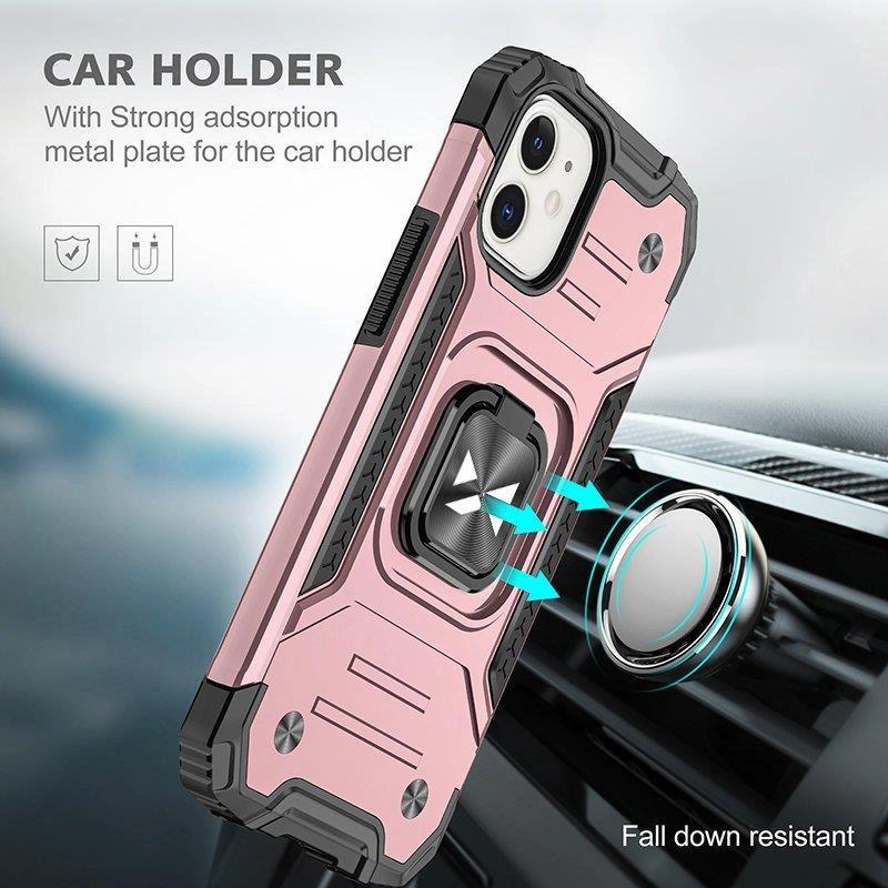 Wozinsky Ring Armor Etui Iphone 14 Pancerny Pokrowiec Uchwyt Magnetyczny Ring Złote