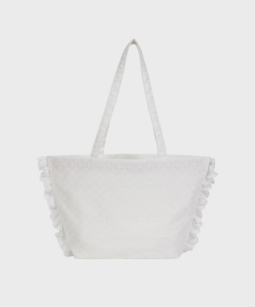 Alki Alka Ruffle Trim Bag (White)